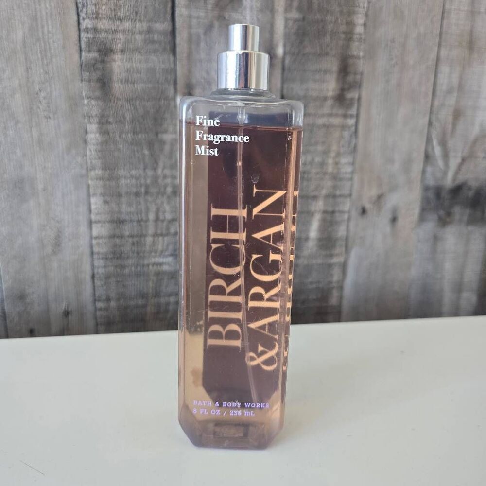 Bath & Body Works Birch & Argan Spray Body Mist Perfume Full Size Discontinued